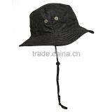 Guangjia Cap Manufacturer Wholesale Hot Selling Custom Blank Black Man Bucket Hat With String thumbnail-2