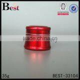 35g Skin Care Red Aluminum Cosmetic Containers With pp Inner thumbnail-1
