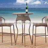 Modern wicker party bar stools outdoor furniture bar set