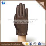Elegant Man Winter Brown Sheepskin Fur Lined Leather Gloves for Wholesales thumbnail-1