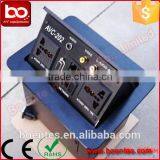 Hydraulic Pop Up Power Socket/Aluminum Panel Power Outlet With Bottom Connecetor for Office Table thumbnail-6