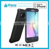 iFans New Product CE & ROHS & FCC Ultra thin Power Bank Battery Case For Samsung Galaxy S6 edge Charging Case