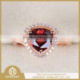 Genuine Garnet Natural Gemstone Ring in 925 Sterling Silver Ring Jewelry For Gift Women Ring