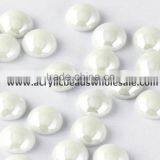 2016 new item ivory white flatback round chinese ceramic beads for jewelry making