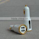 Hot Selling 2016 Christmas Gift 5v 2100ma Usb Mini Car Charger Double Usb Ports Mini Car Charger