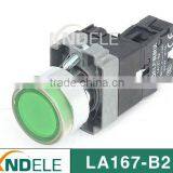 Flat Waterproof Electrical Push Button Switch With LED ,silver Contact Grade A LA167-B2-BW