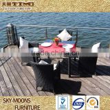 garden dining table and chairs wicker outdoor furniture rattan dining room sets(TC075)