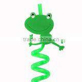 Flexible Frog Hard Plastic Drink Straw thumbnail-1
