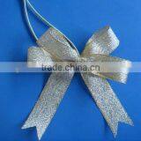 Glitter Silver Ribbon Elastic Bow thumbnail-1
