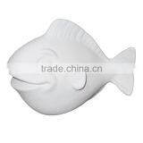 White Ceramic Fish Bisque thumbnail-1