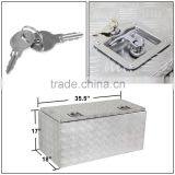 36" Aluminum Pickup Truck Trunk Bed Tool Box Underbody Trailer Storage+lock thumbnail-5