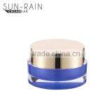 Wholesale Matte Fancy Double Wall Clear Empty Blue Aluminum 50g Jar thumbnail-2