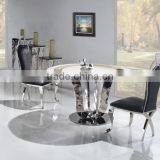 TH283 Good Quality Marble Top Round Dining Table thumbnail-1