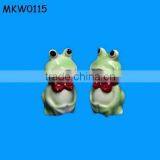 Porcelain Frog Salt Container thumbnail-1