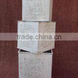 Metal Planter Set,Antique Planter Set of 3,Planter Set of 3,Small Planter Set of 3 thumbnail-1