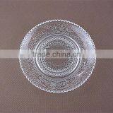 Round Clear Bread Glass Plate , Dessert Plate , Fruit Dish thumbnail-2