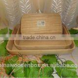 The Set of Paulownia Wood Serving Trays thumbnail-2