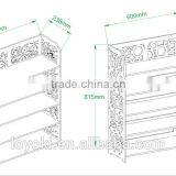 White Wood&Plastic Corner Shelf Home Display Beautiful Shoe Rack thumbnail-6