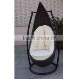 1 Person Rattan Bullet Hanging Chair For Sell thumbnail-3