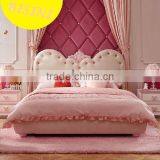 Modern Pink Handmade Carved Angel Wings Upholstered Unique Kids Princess Bedroom Furniture Sets - BF07-70346 thumbnail-2
