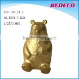 Ceramic gold bear figurine for home decoration