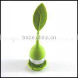 Wholesale Cute Silicone Stainless Steel Leaf Tea Strainer Teaspoon Infuser Spice Filter Manufacturer thumbnail-2