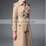 High Quality Spring Stylish Windbreaker Long Coat for Women thumbnail-5