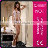2017 One Piece Transparent Erotic Underwear Sexy Bridal Nighty thumbnail-2