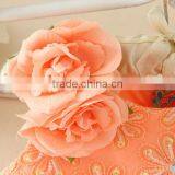 Hot Turkey Wholesale Children Clothes Summer Shiny Performance Dance Dresses Orange One Piece Flower Party Dress Vietnam Dress thumbnail-6