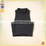 Sexy Slim Fit Ladies Tank Tops High Neck Off Shoulder thumbnail-3