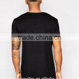 Man Wear Mesh Pocket Longline T Shirt New Style Tshirt Casual Top Cothes Men 2017 Mens T-shirts Tee thumbnail-2