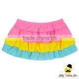 New Model Children Colorful Ruffle Separable Rainbow Little Girl Cake Dress Swimwear Beach Mini Skirt thumbnail-3