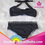 Wholesale Lovebaby Boutique Solid Black Micro Child Bikini LBP4120614 thumbnail-1