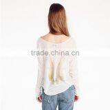 New Design Plus Size Round Neck Black and White Loose Bat Sleeve Casual Clothes Wing Printing t Shirt Blank T-shirt thumbnail-2