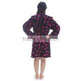 Women 100 Polyester Printed Hooded Adult Bathrobe thumbnail-3