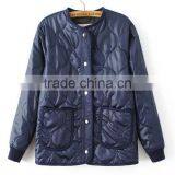 Runwaylover EY1038C OEM Serrvice Products China Supplier Women Zipper Front Padded Bomber Jacket Wholesale thumbnail-4