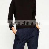 Runwaylover EY2324B Hot Sale 2017 Ladies Fashion Pure Color Blouse thumbnail-1