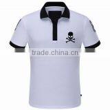 Hot Sale Soft Fabric Skull Pattern Printed Polo New Model Men's T-shirt Wholesale in China thumbnail-4