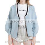 Wholesale Custom Lady Zip up Bomber Jacket thumbnail-1