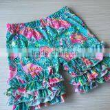 Adorable Kids Summer Shorts New Designs Girls Flamingos Prints Shorts Low Moq Shorts Wholesale thumbnail-3