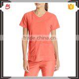 Women's V-neck Scrub Top Staff Nurse Uniform thumbnail-1