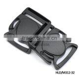 HLD/M312-32mm 1.25inch Black Plastic Buckles Adjustable Splice Clip Buckle Crab-sahpe Backpack Webbing Strap thumbnail-3