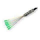 SC FC ST LC Fiber Optic Patch Cord , Waterproof 6 Fiber , Armored Cable Jumper thumbnail-1