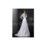 Flower Applique Wedding Dresses thumbnail-1