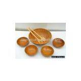 Bamboo Salad Bowl Set thumbnail-1