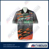 Custom motocross jersey sublimated racing team pit crew shirt
