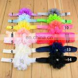 High Quality Children Headdress Draped Chiffon Pearl Hair Band Girl Headbands thumbnail-3