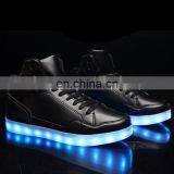 Wholesale New Design Casual Shoes Men Pu Leather Light Shoes Street Dance Luminous High Top LED Shoes Sneakers for Men Women thumbnail-4