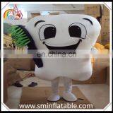 Delightful tooth mascot costume, fur cartoon costume for advertising