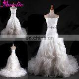 Real Sample Wedding Dress Organza Ruffles Skirt thumbnail-1